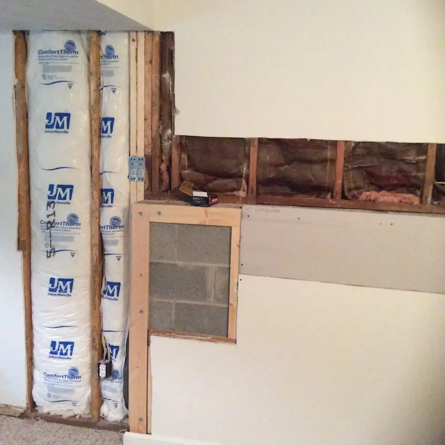 Wall insulation replacement during Basement Flood Cleanup in Rainbow City